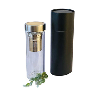 Glass Infuser Bottle-Infuse & Go-Bluebird Trading Co-Drink your tea on the go.